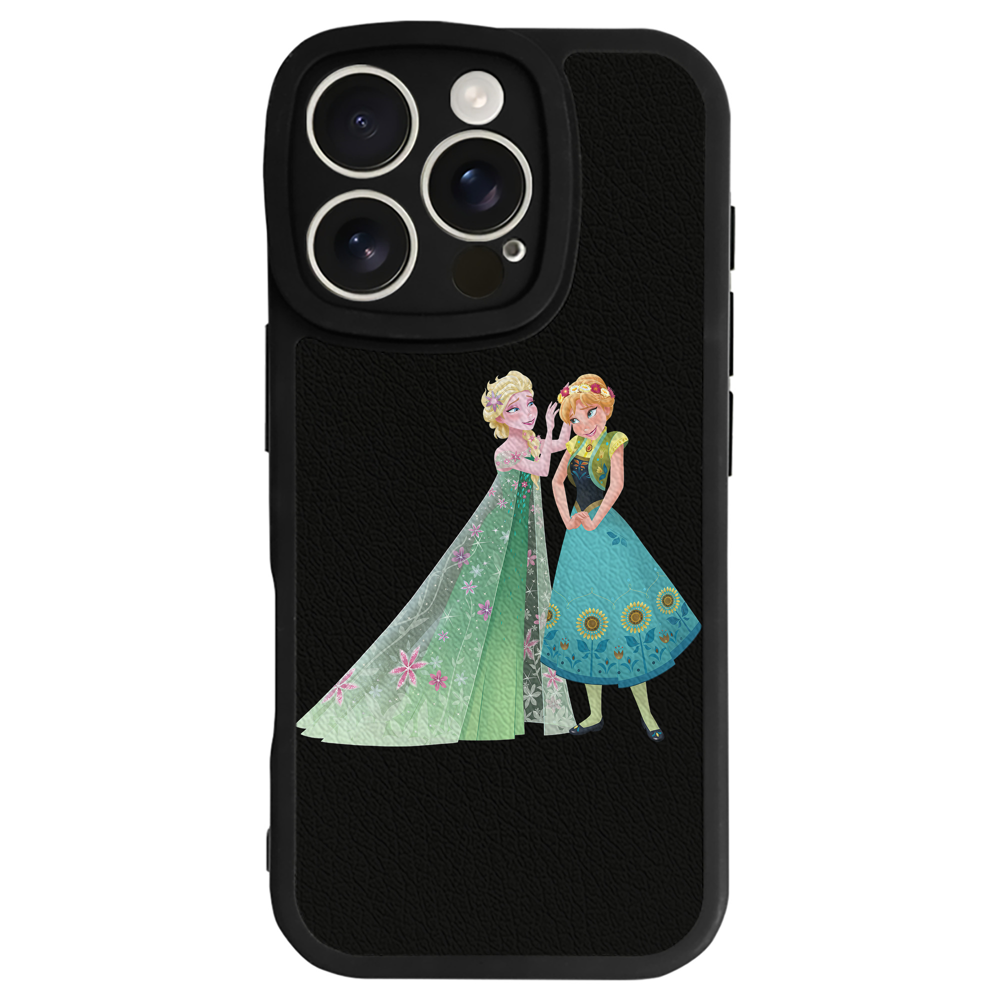 （画像用） アナと雪の女王 アンナ エルサ Frozen Anna Elsa 【iPhone 16シリーズ対応】シリコンスマホケース（レザー調） 材質：シリコン